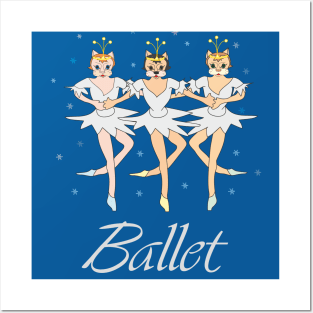 Three ballerina cats Posters and Art